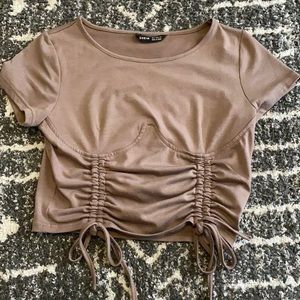 Brown shein top